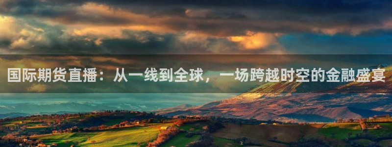 雨燕体育直播无插件高清看球：国际期货直播：从一线到全球，一场跨越时空的金融盛宴